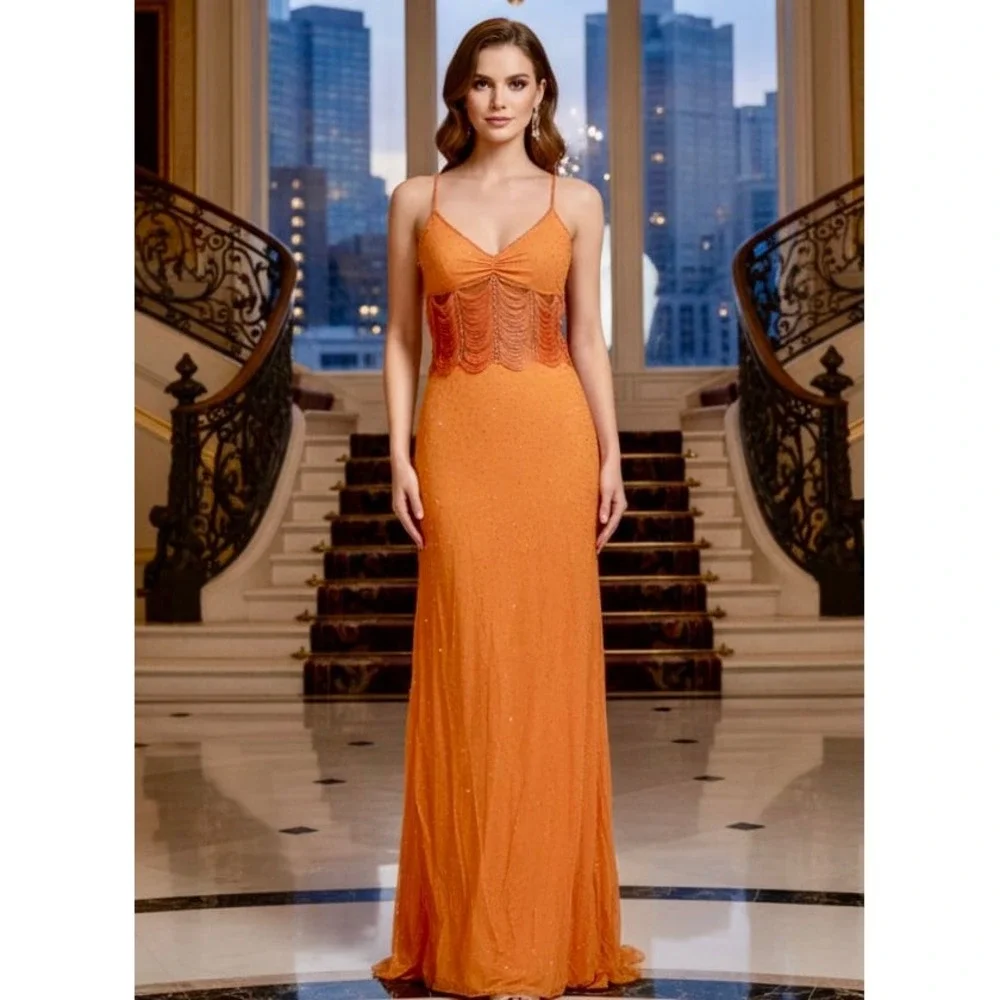 Dress‎ beautiful hand, beaded Attitudes by Debra